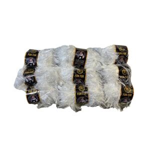 Lot of 9 Lion Brand Fun Fur Yarn White Bulky Weight 100% Polyester 64 Yards